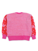Palm Angels Pa Spray Hearts Knit Crew Rose Pink L