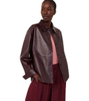 Max Mara Weekend Scatola Burgundy Shirt Jacket