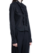Ann Demeulemeester Erma Slim Fit Ruffled Shirt Light Cotton
