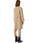 Max Mara Weekend Zenone Beige Einreihiger Mantel