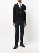 Thom Browne Classic V Neck Cardigan In Fine Merino Wool W/ 4 Bar Stripes