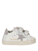 Golden Goose Baby School Nappa Upper And List Glitter Star And Heel