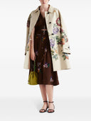 Prada Floral Print Single Breasted Coat