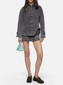 The Attico Bomber Washed Denim
