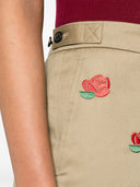 Thom Browne Raven And Roses Cotton Trousers