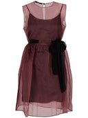 La Rose La Rose Vestito Con Sottoveste Bordeaux
