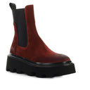 Stivaletto Chelsea Elena Iachi in pelle scamosciata rossa
