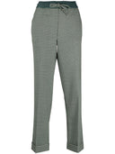 Parosh Parosh Fine Check Tapered Cropped Trousers