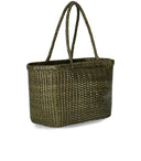Dragon Diffusion B.Weave Kleine Khaki-Korbtasche
