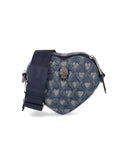Kurt Geiger Kensington Heart Denim Crossbody Bag