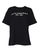 Philosophy Di Lorenzo Serafini T Shirt Nera Con Logo