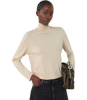 Max Mara Weekend Kiku Beige Turtleneck Sweater
