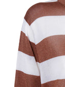 Kangra Cashmere Girocollo Rigato In Lurex Man.Corta