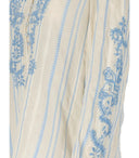 Pahiesa Formentera Ecru And Light Blue Blouse