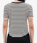 Ann Demeulemeester Floor Micro T Shirt Brushed Striped Jersey