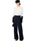 Max Mara Weekend Nebbie Blue Pinstripe Trousers