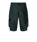 Daily Paper Benji Pine Green Monogram Cargo Bermuda Shorts