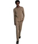 Daily Paper Rashiem Brown Long Sleeve Poloshirt