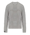 Daily Paper Zuberi Crochet Grey Crewneck Jumper