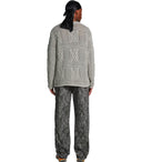 Daily Paper Zuberi Crochet Grey Crewneck Jumper