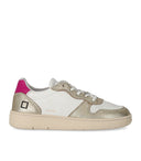 D.A.T.E. Court Laminated White Platinum Sneaker