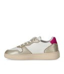 D.A.T.E. Court Laminated White Platinum Sneaker