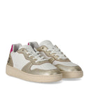 D.A.T.E. Court Laminated White Platinum Sneaker