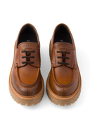 Prada 45mm Lace Up Leather Loafers