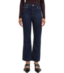 Ganni Betzy Dark Blue Cropped Bootcut Jeans