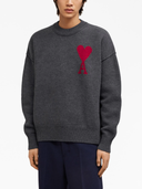 Ami Ami De Coeur Intarsia Logo Wool Jumper