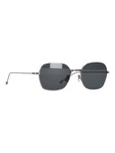 Thom Browne Rectangular Sunglasses In Titanium