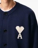 Ami Cardigan Col Rond Avec Ami De Coeur Contraste