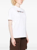 Off White Bookish Flowers Regular Tee White Blac