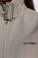 Courrèges Bomber Jacket Buckle Houndstooth