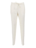 Fabiana Filippi Pantalone Jogging Con Pinces In Fluido Lino Viscosa Color Burro