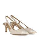Michael Kors Alora Hellcremefarbene Slingback-Pumps