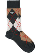 Prada Argyle Check Crew Socks