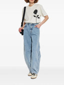 Golden Goose Journey W' Boxy T Shirt Gauze Cotton Jersey With Print
