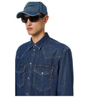 Diesel D Ocean Blue Denim Western Shirt