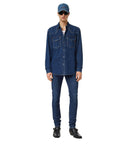 Diesel D Ocean Blue Denim Western Shirt