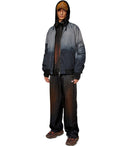 Diesel j chaqueta de bombardero con capucha de gris azul común