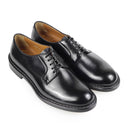 Doucal 's In pelle nera derby pizzo verso l'alto