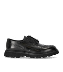 Doucal's Derby Black Brogue Lace Up Shoe