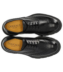 Doucal's Derby Black Brogue Lace Up Shoe