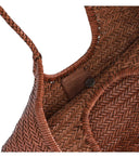 Dragon Diffusion Diagonal Triple Jump Tan Shoulder Bag