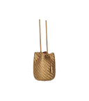 Dragon Diffusion Pompon Double Jump Gold Crossbody Bag