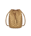 Dragon Diffusion Pompon Double Jump Gold Crossbody Bag