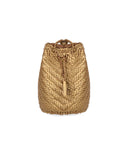 Dragon Diffusion Pompon Double Jump Gold Crossbody Bag