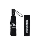 Czarny parasol Dsquared2 z logo