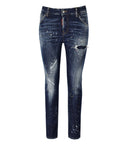 Jeans blu corti da ragazza cool dsquared2